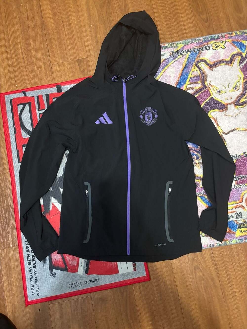Adidas Manchester United Tiro25 Competition Vis Tech Travel Jacket JV5351 Size M